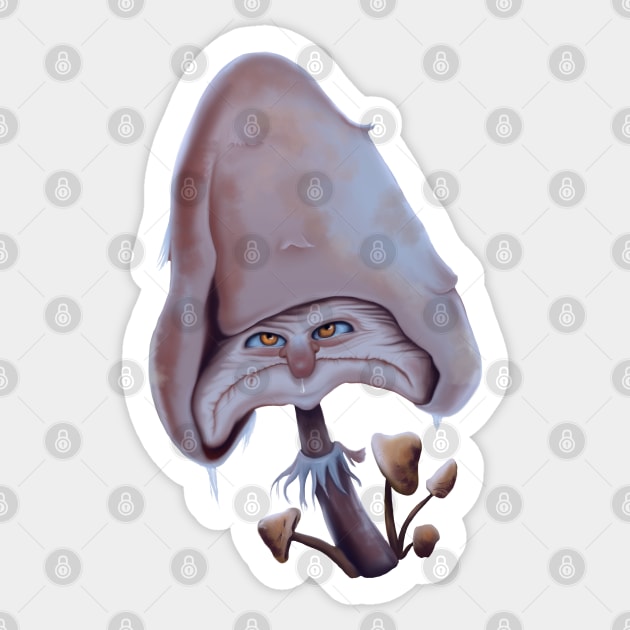 Cranky mushroom Sticker by Spectralstories